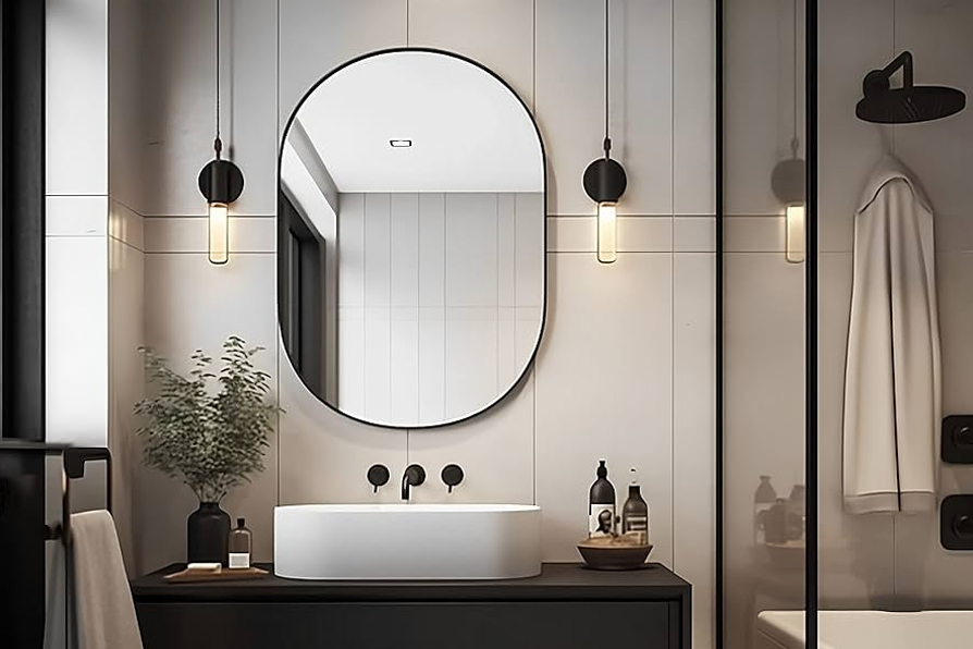  Какво представляват огледала със заоблени форми за елегантен вид в банята?